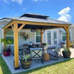SUNJOY 11 x 13 ft. Wood Gazebo Ceda