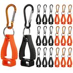 FVIEXE 20PCS Glove Clips for Work, Glove Holder Clip Work Safety Clip for Construction Guard Labor, Glove Grabber Glove Keeper Belt Glasses Helmets Hanger Clamp Catcher (10PCS Black, 10PCS Orange)