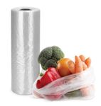 500 Polythene Bags on a Roll Fruit Vegetable Clear Plastic Butchers Counter Bags Polythene Counter Bags