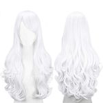 ColorfulPanda Long Curly Wavy White Hair Wig Costume Cosplay Party Wigs for Women Lolita Style Anime