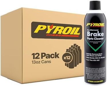 Pyroil Non-Chlorinated Brake Parts Cleaner, Low VOC, Instantly Removes Brake Dust, Grease & Grime, Quick Drying, 13 Oz (Pack of 12)