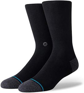 Stance Icon Crew ST 200 Socks, Black, Large