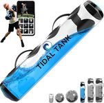 Tidal Tank Compact - Sand Bag Alternative 25 lbs - Adjustable Aqua Bag and Power Bag with Water - Core and Balance Aquabag - Portable Stability Fitness Equipment (Compact(max 25 lbs), Blue)