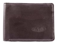 Big Skinny Men's L-Fold Passcase Leather Slim Wallet, Brown