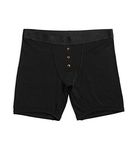 TomboyX 6” Boy Short Boxer Briefs with Fly, Micromodal Ultra-Soft Underwear, All Day Comfort (XS to 4X) - black - 2X