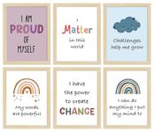 ArtX Paper Motivational Quotes Wall Paintings For Kids Room, Animals Kids Room Wall Frame, Kids Room Decoration, A4 Size, Multicolor, Synthetic Wood, Set Of 6