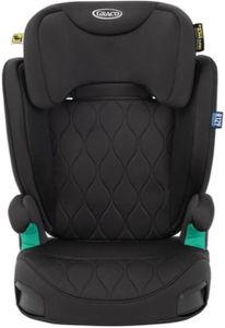 Graco Affix i-Size Highback Booster Car Seat with ISOFIX, Midnight, 100-150cm