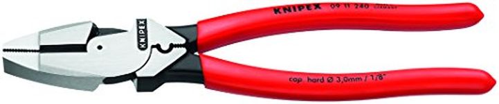 High Leverage Lineman's Pliers w/Fish Tape Puller & Crimper