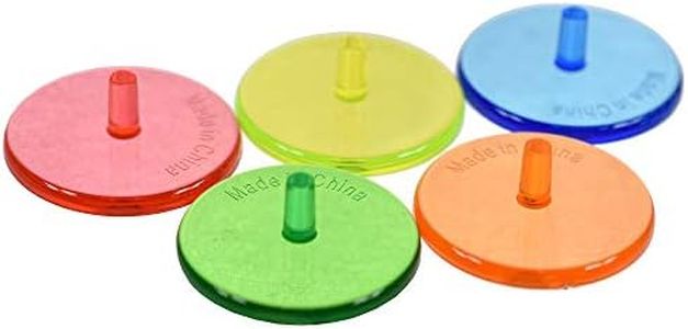 CENPEK Juego de 100 marcadores deportivos para pelotas de golf, plástico, transparente, 24 mm, planos, redondos, colores surtidos, marca de posición