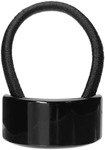 France Luxe Rectangle Ponytail Holder - Black