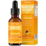 Magnesium Glycinate Liquid Drops 1000MG - Mango & Passion Fruit 60ml | Enhanced with Vitamins & Zinc, Daily Liquid Magnesium Supplement - Improved Sleep & Relaxation, Magnesium Glycinate Sleep Support