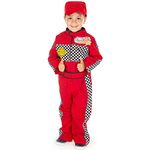 PRETEND TO BEE Racing Driver Fancy Dress Costume for Kids, Red Racing Cap and Suit, 5-7 Years