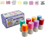 Stamp Enjoy - 8 Self-Ink Flash Stamp Set, Multicolor Teacher Stamps, Office Stationery Stamps, Pre-Inked, Refillable Stamps (Inspiration Set v2)