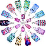 Hand Sanitizer Holders, Shynek 40pcs Empty Travel Size Bottle and Keychain Holders Set, 20pcs Flip Cap Reusable Bottles, 20pcs Reusable Bottles Keychain Carriers for Hand Sanitizer