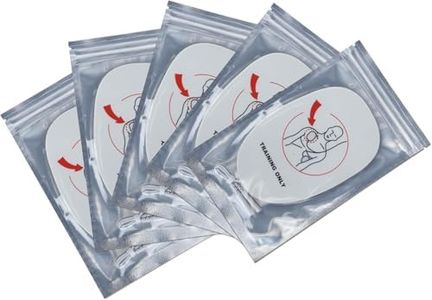 XFT AED Trainer Pads, 5 Pairs Practice Trainer Pads for XFT Mini AED Trainer Pads (Adult Pads), Use for XFT-D0009, XFT-120N, XFT-120NB, Replacement AED Trainer Pads, CPR Traing Pads