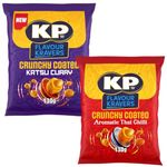 Peanut Snack Bundle With KP Kravers Katsu Curry Peanuts 130g and Kravers Thai Chilli Coated Peanuts 130g (2 Pack)