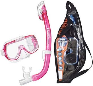 TUSA Sport Youth Mini-Kleio Mask and Dry Snorkel Combo Set, Clear Pink (UC-2022P-CP)