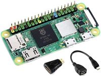 Basic Kit with Pre Soldered Header Raspberry Pi Zero 2 W and Mini HDMI to HDMI Adapter and Micro USB OTG Cable, Five Times Faster, Quad-core ARM Processor