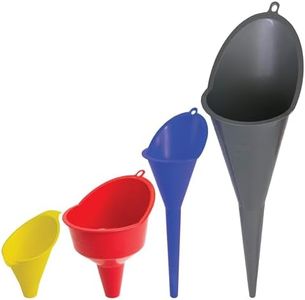 FloTool 10712MX4 Super Quad Funnel for Oil, Lubricant and Other Fluids, 4pk