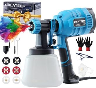 Paint Sprayer, 2024 Culatech 700W Upgraded HVLP Electric Paint Gun, with 6 Copper Nozzles, Long Power Cord, Paint Sprayers for Home Interior and Exterior, Furniture, Fence, Walls, DIY Works