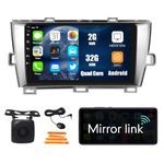 WOSTOKE Car Android Navigation Stereo GPS Radio Reverse Camera Display 9" IPS Touchscreen Headunit Tablet Pad Media Player For Toyota Prius RHD 2009-2014, if Applicable Quad Core 2G+32G Sliver