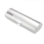 EZESO Aluminum Hard Glasses Case, Silver - Suede Lined, Lightweight, Secure & Stylish