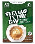 Stevia In The Raw - Zero-Calorie Natural Sweetener - Diabetic-Friendly, Gluten-Free, Kosher, Vegan - Ideal for Iced and Hot Coffee, Tea and Smoothies - 50 Packets