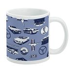 Ford Mustang Pattern White Mug