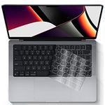 Se7enline Compatible with MacBook Pro 14 inch Keyboard Cover & 16 inch & MacBook Air 13.6 inch & 15.3 inch TPU Protector(US Layout) for A2442/A2779/A2918/A2992/A2991/A2780/A2485/A2681/A2941,Clear