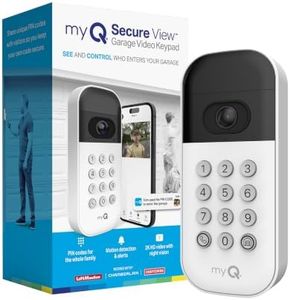 myQ Smart Garage Door Video Keypad 2K with Wide-Angle Camera,Customizable PIN Codes,and Smartphone Control