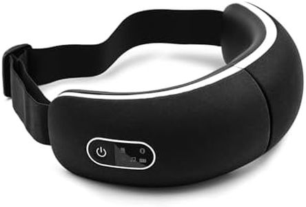 Fathers Day Dad Gifts, Eye Massager with Heatand and Vibration, Birthday Gifts for Women Men Dad Teacher, Sleep Eye Mask, Headache Massager, Scalp for Relieving Eye Muscle Tension and Stress (Black)