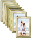 Icona Bay 4x6 Picture Frames Set (Gold, 12 Pack), Classy Contemporary Style, Maestro Collection