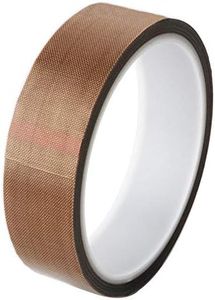 GTIWUNG High Temp Tape, PTFE Tape/Teflon Tape, High Temperature Adhesive Tape, Vacuum Machine Sealer Tape for Vacuum Hand Impulse Sealers, Heat Resistant Up to 300℃ (25mmx10m)