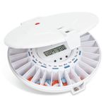 Med-E-Lert Premium Automatic Pill Dispenser with 28-Day Electronic Medication Organizer, Key Lock Box, Automatic Pill Dispenser for Elderly with Alarm, FSA/HSA Eligible - (White Lid)
