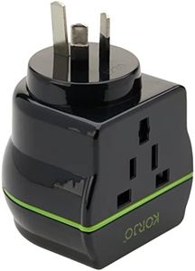 KORJO Multi-Reverse Australia Power Adapter, Black/Green, MR 02