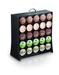 Mind Reader Single Serve Coffee Pod Storage, 50 Coffee Pod Capacity, Countertop, Double-Sided, 30.5Lx10.2Wx35.6Hcm, Black