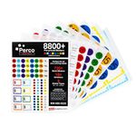 Garage Sale Price Stickers - 224 Sheets, 10,400 Pre-priced & Blank Multicolored Stickers - Easy-to-Read Price Tags for Effective Pricing – Ideal for Yard Sales, Flea Markets, County Fairs & Retail Use