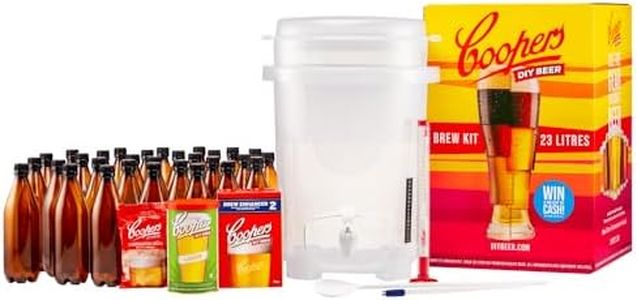 Coopers DIY Beer Home Brewing 6 Gallon All Inclusive Craft Beer Making Kit with Patented Brewing Fermenter, Beer Hydrometer, Brewing Ingredients, Bottles and Brewing Accessories