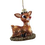 3-Inch Rudolph The Red-Nosed Reindeer® Glass Baby Rudolph Ornament