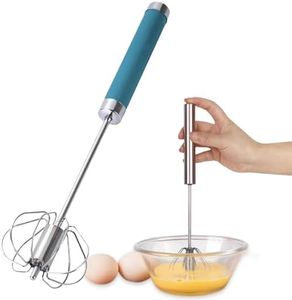 12 Inch Semi-Automatic Egg Beater, Semi-Automatic Whisk for Kitchen Whisk Kitchen Appliance (Blue)