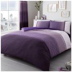 GC GAVENO CAVAILIA King Size Duvet Covers Set (230cm x 220cm) Polycotton - Quilt Bedding Comforter Covers - Purple