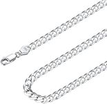 Suplight Mens Silver Chain Necklace