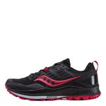 Saucony Women's Peregrine 10 Walking Shoe, Black/Barberry, 4.5 UK