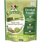 Greenies Original Adult Teenie Dog Treats 43 x Dental Chews 340g (Pack of 6)