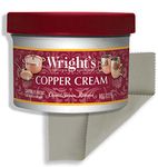 Wright's Copper and Brass Cream Cleaner - 8 Ounce with Polishing Cloth - Gently Cleans and Removes Tarnish without Scratching