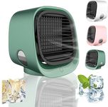 Oribreeze Air Conditioning,New Upgrade Desktop Air Conditioner,Three Speeds Anti-Leakage Water Personal Air Cooler,USB Air Conditioner with Night Light Cooling Fan for Home Camping Car Office (Green)