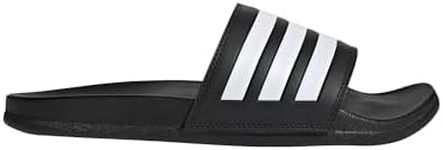 adidas Unisex ADILETTE COMFORT SLIDES, black/white/black, Numeric_9 US Men