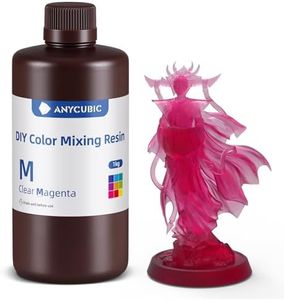 ANYCUBIC 3D Printer Resin, 405nm SLA UV-Curing Resin with High Precision and Quick Curing & Excellent Fluidity for LCD 3D Printing, DIY Color Mixing, Clear Magenta, 1KG