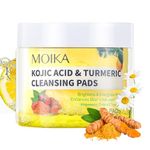 50Pcs Kojic Acid and Turmeric Cleansing Pads, Travel-Friendly Cleansing Pads for Gentle Face Cleansing and Skin Smoothing