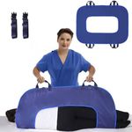 KUAZIDAR O-Shaped Positioning Sheet - Transfer Sheet with Reinforced Handles for Turning, Draw Sheets for Hospital Bed, Lifting & Repositioning, Turning Device for Elderly, Bed Patients (Blue)
